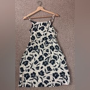 Women's Black & White Floral Sundress